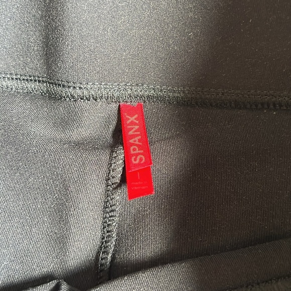 Spanx black metallic panel leggings pull on size large - Picture 6 of 9